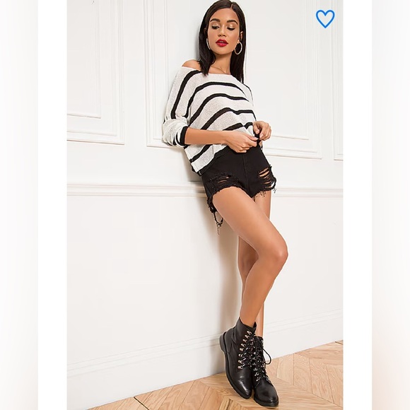 NEW Superdown Striped Sweater BROWN - Picture 4 of 9